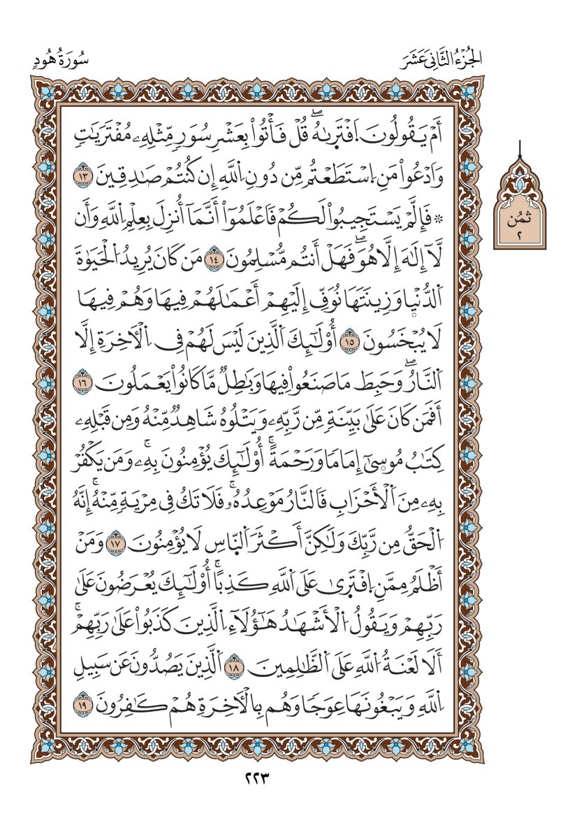 مصحف الدوري - الصفحة ٢٢٣