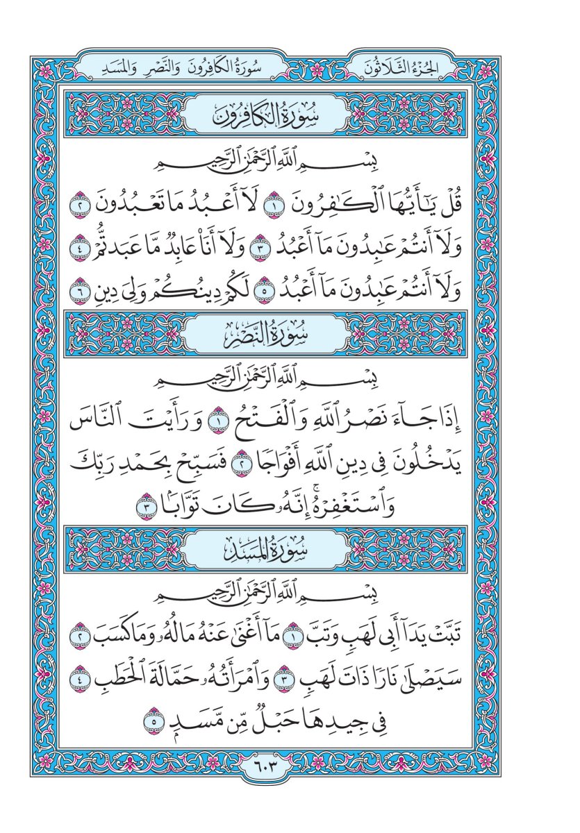 المصحف الجوامعي - الصفحة ٦٠٣