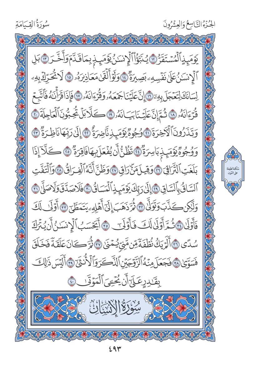 المصحف العادي 3 - الصفحة ٤٩٣