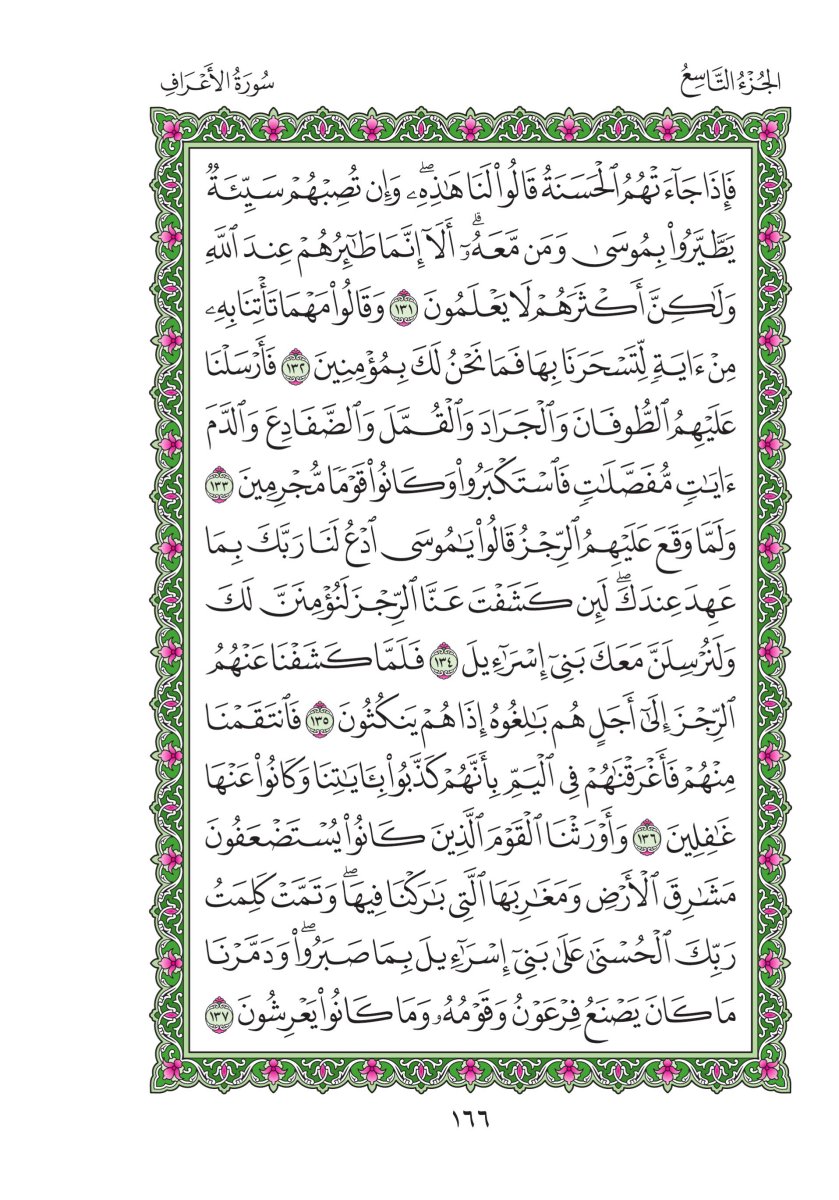 المصحف العادي - الصفحة ١٦٦