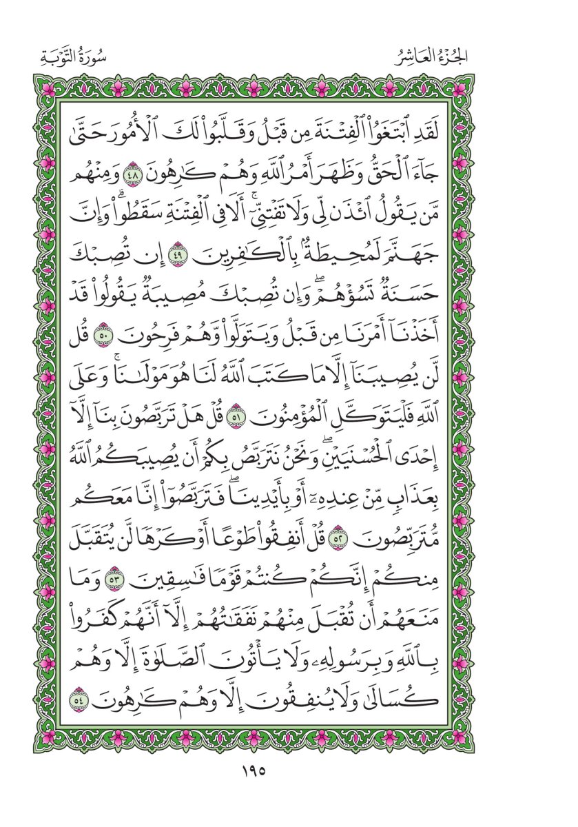 المصحف العادي - الصفحة ١٩٥