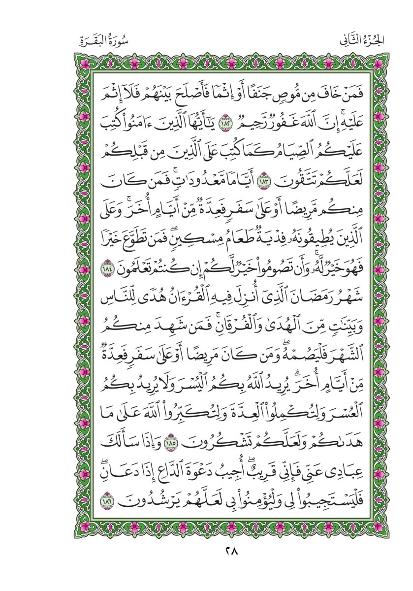 المصحف العادي - الصفحة ٢٨