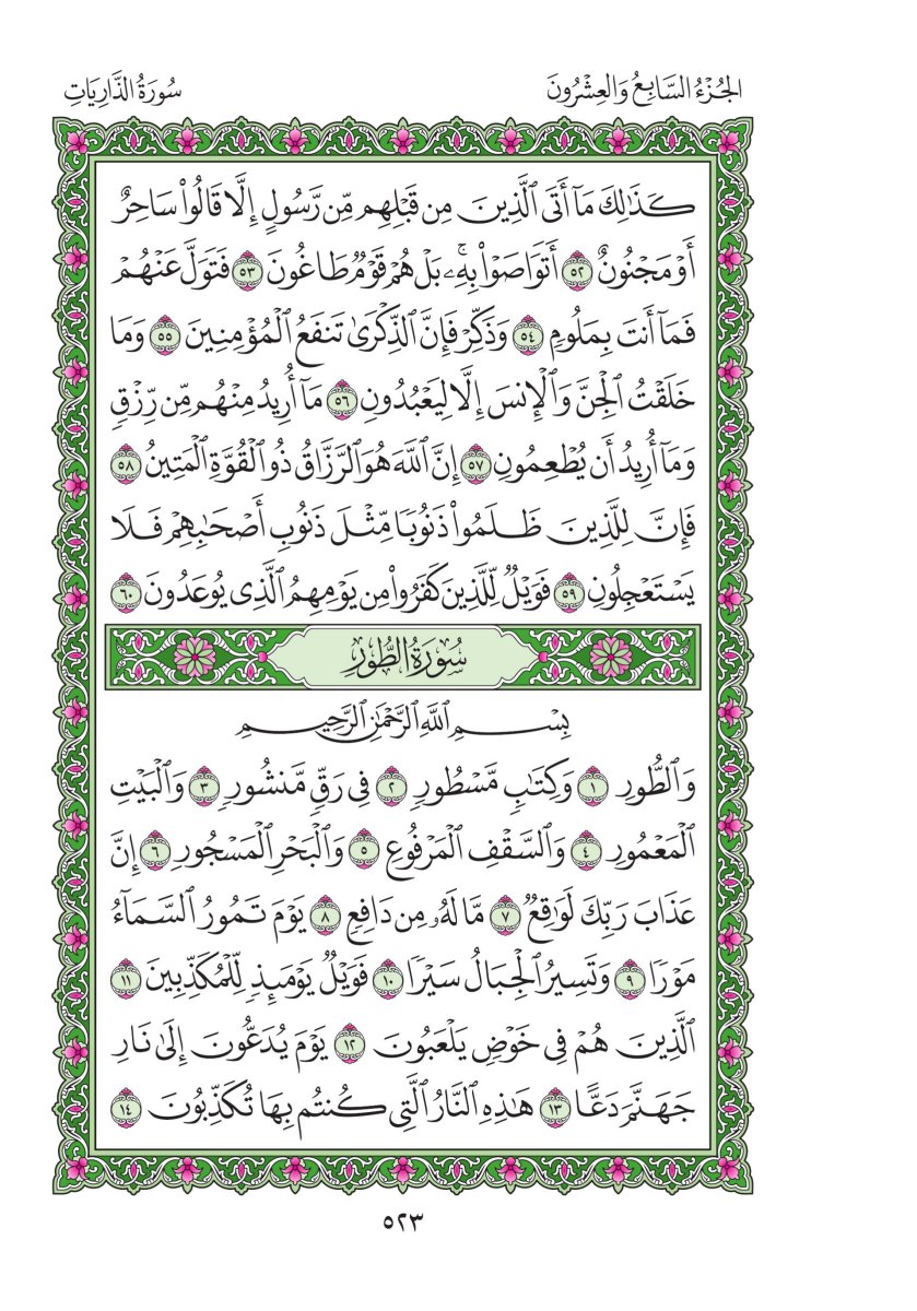 المصحف العادي - الصفحة ٥٢٣