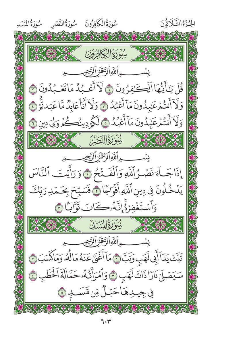 المصحف العادي - الصفحة ٦٠٣