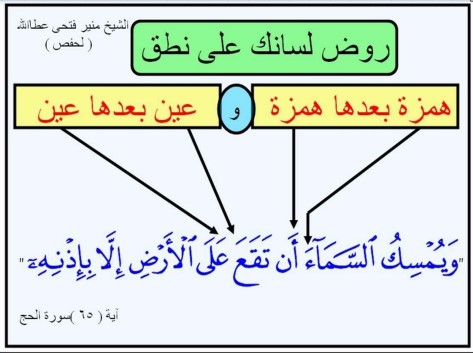 روض لسانك على النطق