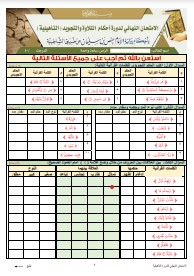 الاختبار النهائي لدورة التأهيلية برواية الإمام حفص عن عاصم من طريق (11)