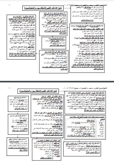 تابع الادغام الكبير – المتقاربين والمتجانسين