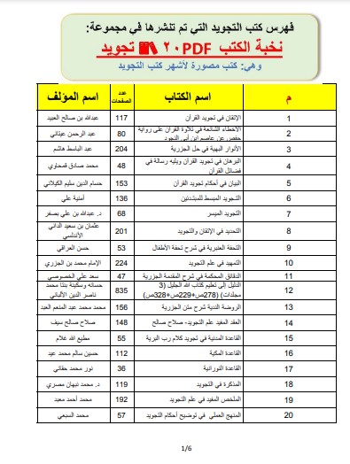 فهرس كتب التجويد