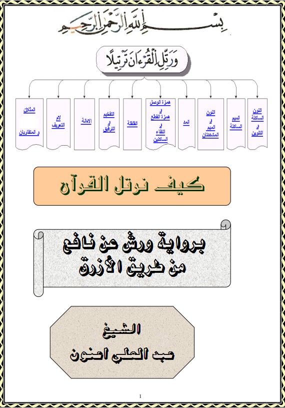 كيف نرتل القرآن برواية ورش عن نافع من طريق الأزرق